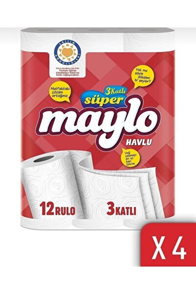 Maylo Super Maylo 3 Layer Roll Towel - 12*4