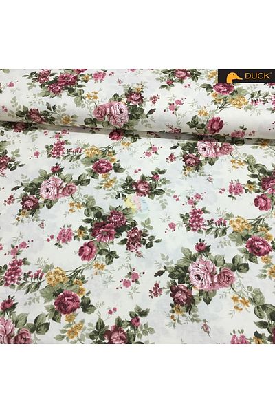Renk Tekstil Spring Rose Duck Linen Μετρητικό Λινό Ύφασμα