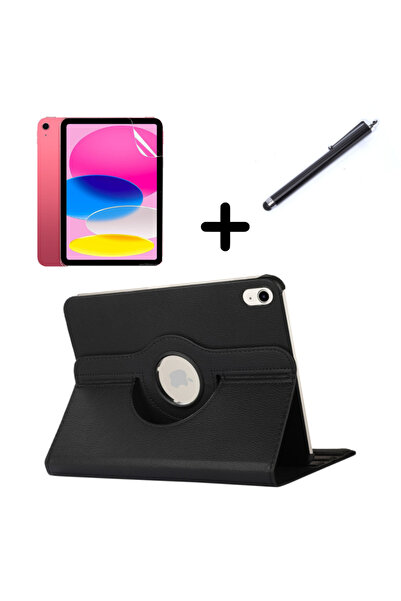 UnDePlus Apple Ipad 5. Nesil 6. Nesil / Air 1 Air 2 9.7" Kılıf Dönen Tablet Kilifi Ekran Koruyucu Kalem