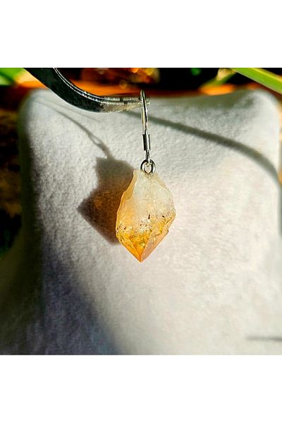 Singincraft Peak Quality Brazilian Steel Earrings - Single Ear, Natural Stone, 3-Hand Made Design Products