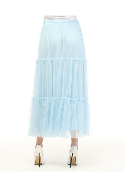 Asees Fustă elastică cu 3 straturi din tul elastic