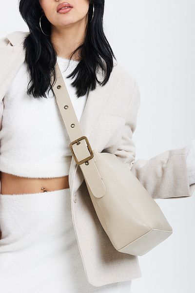 minebag Curea Detaliată Dante Geantă Crossbody Femei Mink