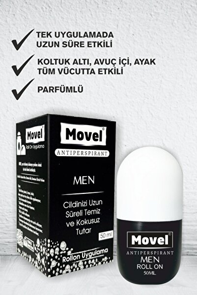 movel Antiperspirant Roll On El Ayak Koltukaltı Ter Ve Ter Kokusu Önleyici Men 50ml