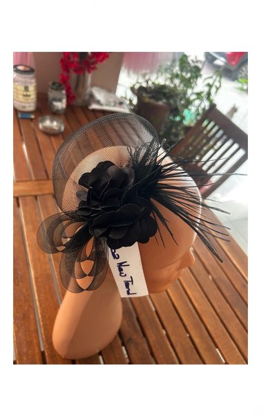 BBA TULLE STORE SİYAH Kep Nikah Şapkası Kına Şapkası Gelin Kep AKSESUAR,BALO KEP,VUALET,SAÇ ŞAPKA,KOKTEYL,MEZUNİYET