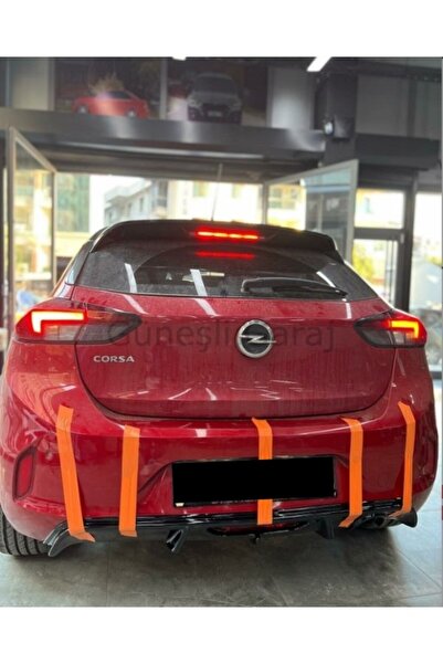 NamTuning Opel Corsa F Uyumlu Arka Tampon Eki Difüzör 2019+ Parlak Siyah
