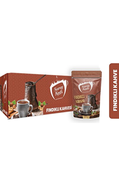 SARAY KEYFİ قهوة عثمانية بالبندق 200 جرام 24 علبة بالجملة