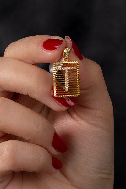 MÜCEVHER SARAYI 22 Ayar Izgara T Harfi Kolye Ucu