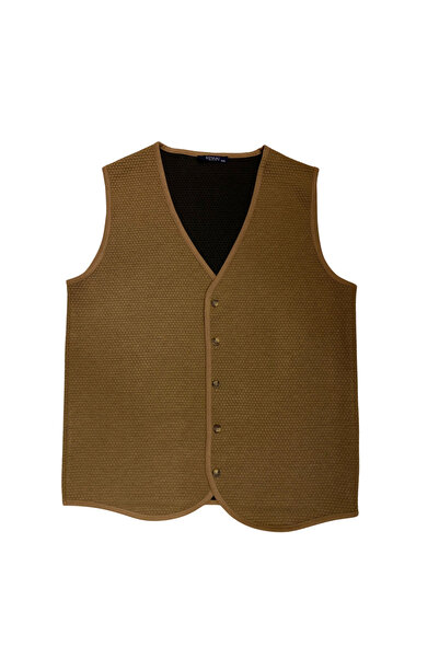 SÜVARİ ERKEK HARDAL KAPİTONE YELEK