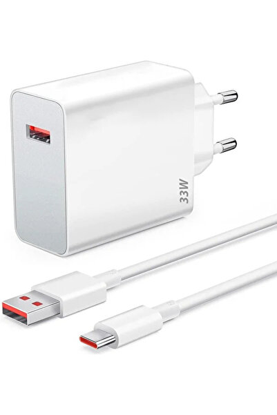 Ocado 33 Watt Hızlı Çift Turbo Şarj Seti (Type-A to Type-C) Android Xiaomi Samsung Uyumlu