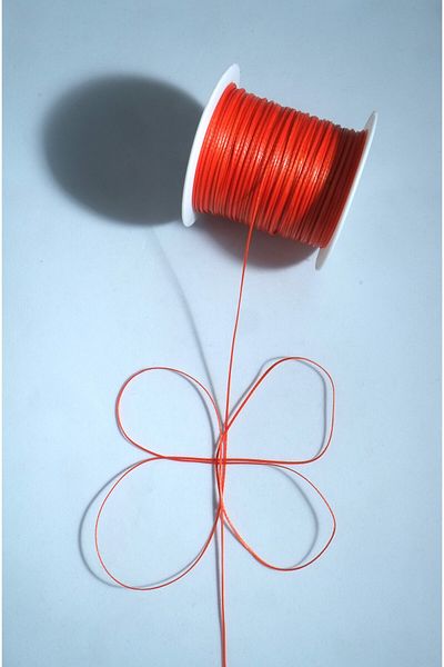 Eskişehir hobi sanat Orange Orange 1.0 mm - 100 Meters Waxed Rope Saddler Leather Stitched Necklace and Bracelet Set
