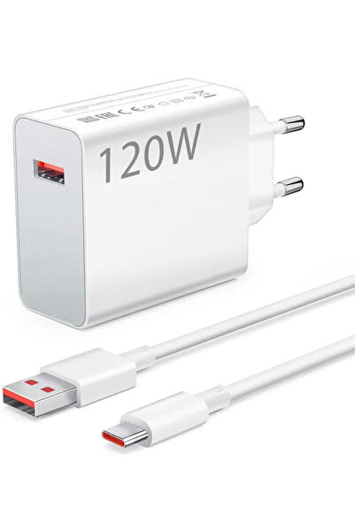 Ocado 120 Watt Hızlı Çift Turbo Şarj Seti (Type-A to Type-C) Android Xiaomi U...
