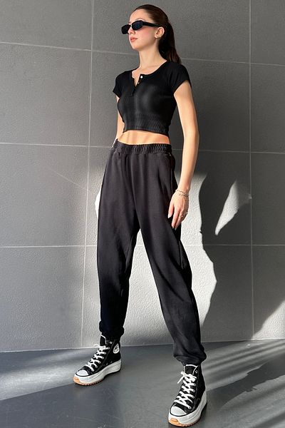 FEWTİNT PANTALONI DE JOGGER DE JOGGER ELASTIC CU TALIE ÎNALTĂ PENTRU FEMEI