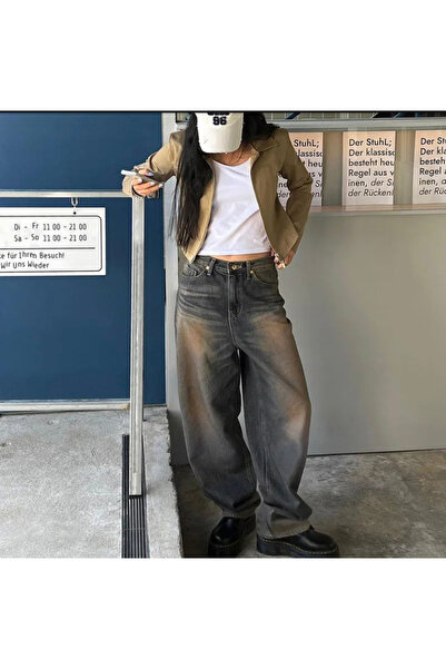 DENİKK Y2k φαρδύ ρετρό τζιν παντελόνι/τζιν παντελόνι Stars