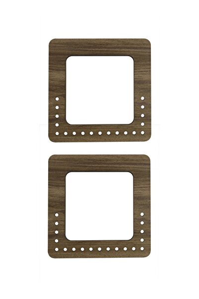 aladepo مقبض حقيبة خشبي موديل مربع 15x15 سم 3 ملم مقبض حقيبة MDF خشب الزان