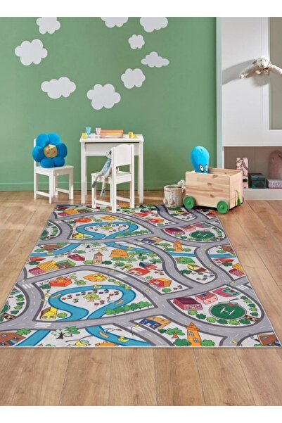 AKSU HALI ARABALI ÇOCUK ODASI DEKORATİF 1. SINIF YIKANABİLİR JEL TABAN