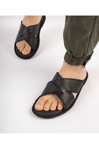 YILDIRIM AYAKKABICILIK Genuine Leather Ultra Luxury Orthopedic Men's Slippers