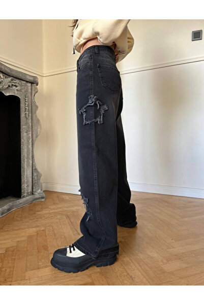 DENİKK Y2k Baggy Retro Unisex Kot Pantolon/Stars Jean Pantolon