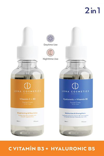 Lona Cosmetics Brightening Set Vitamin C B3 Hyaluronic Vitamin B5 Serum