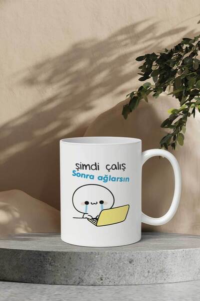 Gizeo Concept Şimdi Çalış Sonra Ağlarsın Temalı Kupa Bardak