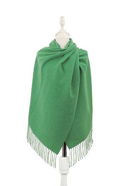 Bursa İpek Benetton Green Double Sided Winter Shawl