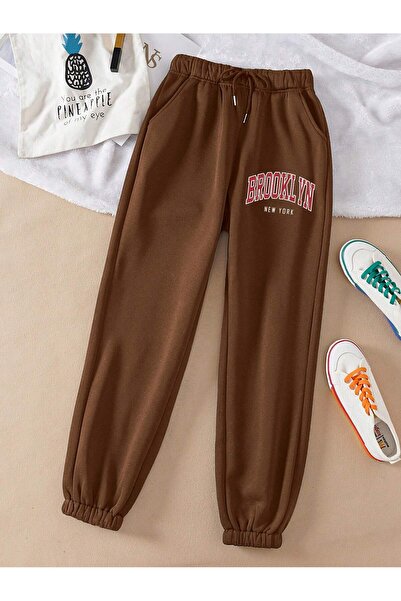 Drippy Qutie Graphic Patterned Lettered Drawstring Waist Sweatpants