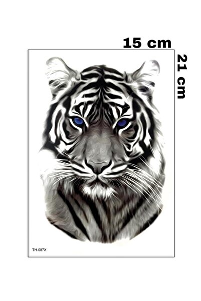 Mecit Tuhafiye Mavi Gözlü Kaplan Geçici Dövme