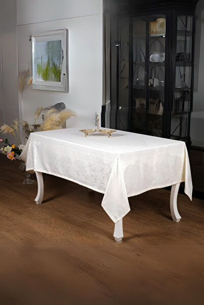 Finezza Τραπεζομάντιλο Çınar Lüx Jacquard Bamboo Fabric Cream 160x220 cm - 1240