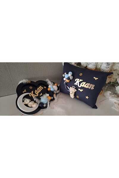 Sevil Tasarım Erkek Bebek Ledli Kapı Süsü & Hediyelik Set