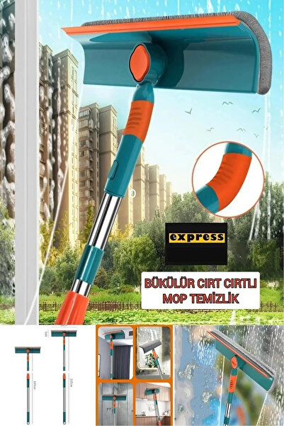 Genel Markalar 180 Derece Dönebilen Teleskopik Çift Taraflı Pratik Cam Silme ...