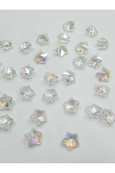 CRYSTALSHOP Piatra de cristal - Stea perforată - AB 10 mm (100 buc)