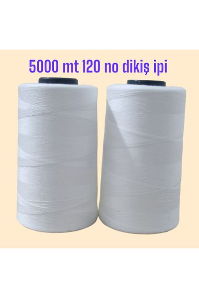 erdoğan hobi Sewing Thread 2 Pieces 5000m Lik Sewing Thread Bobbin String Tailor's Thread Machine Thread Hand Sewing Thread 120no Sewing Thread