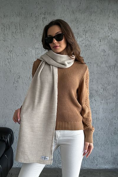 nosia fashion Eșarfă de tricotaj în dungi pentru femei