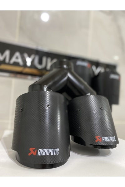 Akrapovic Karbon Egzoz Ucu Çift Çıkış 100mm Sağ -sol Set--mayukdizayn--