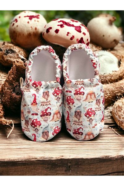 Kokopatik ,Non-Slip Sole,Organic Cotton Home Nursery Booties,Toddler Garden Patterned Booties