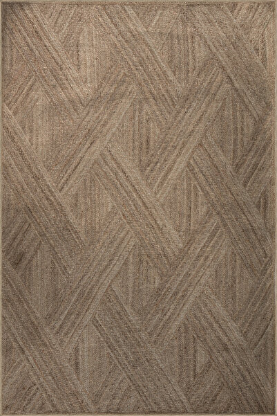 Rugs Modern Halı Kahve Bej Temalı Çapraz Geometrik Desenli Kreatif Modern Dek...