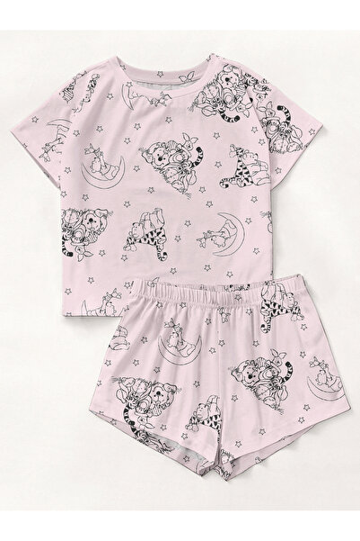 PEMBİŞ HOMEWEAR Short Sleeve Shorts Pajama Set WinnieThePooh20 Supersoft Basi...
