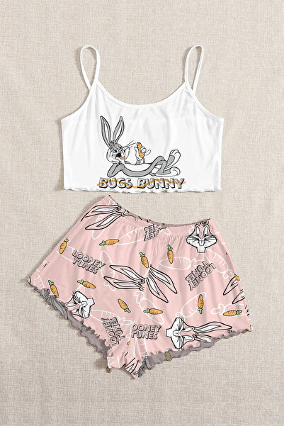 PEMBİŞ HOMEWEAR Askılı Şort Pijama Takımı TBugsBunny-LooneyTines Basic Süprem