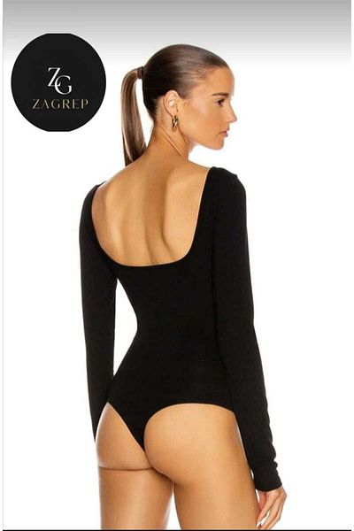 Zagrep Women's Back Low-cut Silk Jersey Bodysuit