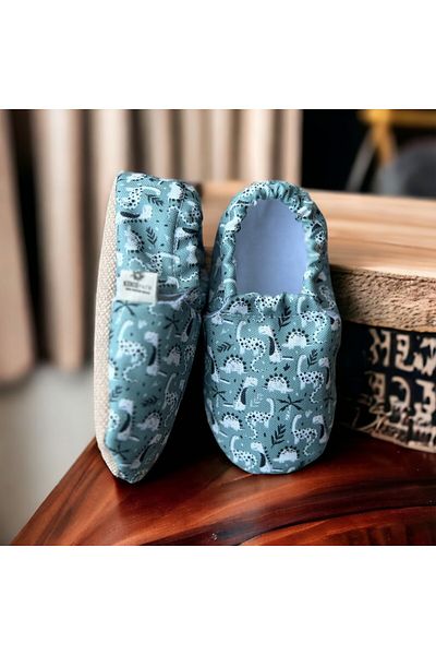 Kokopatik Green Dino Organic Cotton Nursery-Home Shoes