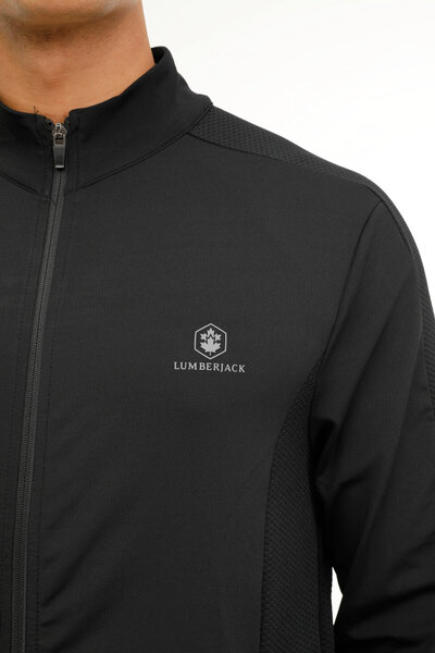 lumberjack M-SD4022 TERRY TRACK TOP Siyah Erkek Eşofman Üstü