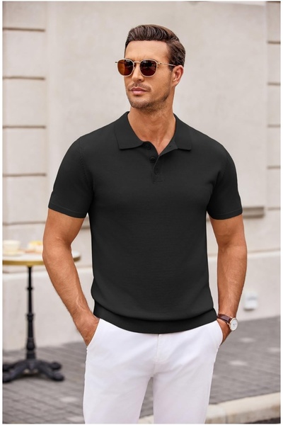 youknitwear you Πλεκτό μπλουζάκι Maicon Polo με λαιμόκοψη