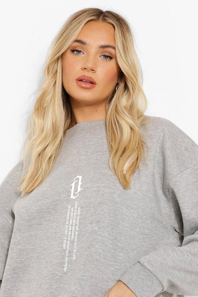 Modern Moda Σετ αθλητικής φόρμας Φούτερ Jogger - Φούσκα με κορδέλα με στάμπα Oversize