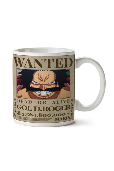 ART HEDİYE كوب مطبوع على الجانبين من Wanted Gol D.Roger Anime Wanted