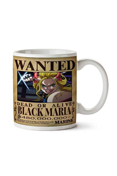 ART HEDİYE كوب مطبوع على الجانبين من Wanted Black Maria Anime Wanted