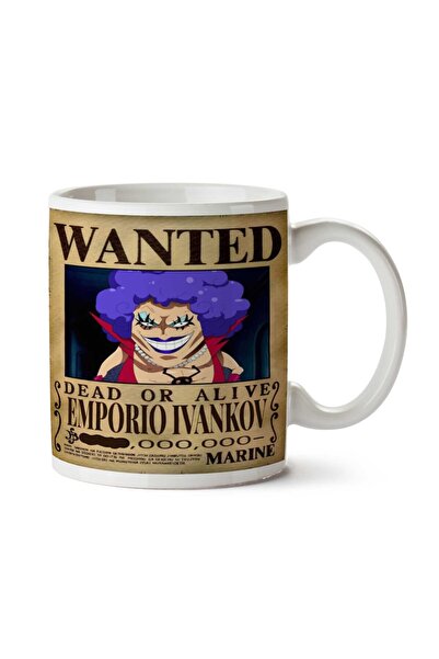 ART HEDİYE كوب مطبوع على الجانبين من Wanted Emporio Ivankov Anime Wanted