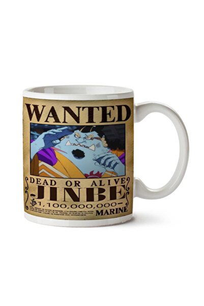 ART HEDİYE كوب مطبوع على الجانبين من Wanted Jinbe a Anime Wanted