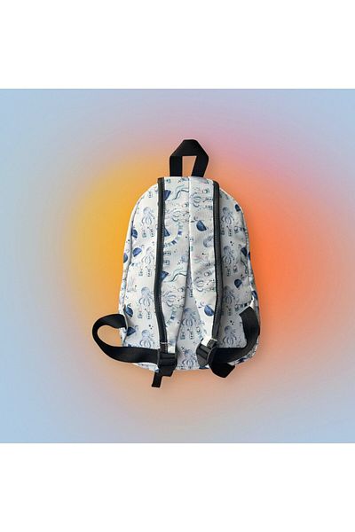 Kokopatik Blue Sea Adventure Patterned Backpack