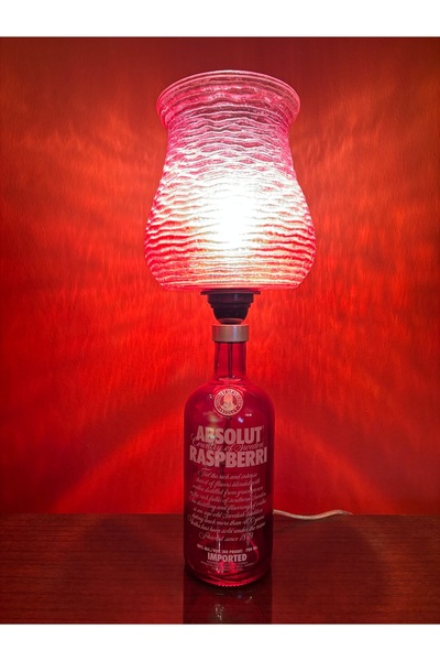 tayfuntufan antika koleksiyon absolut şişesinden abajur - 42 cm boyunda