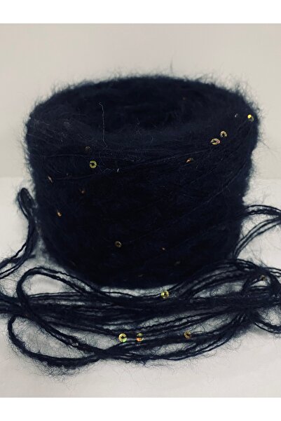 göçer Örgü İpi Moher lacivert gold pullu yumaklar 100gr