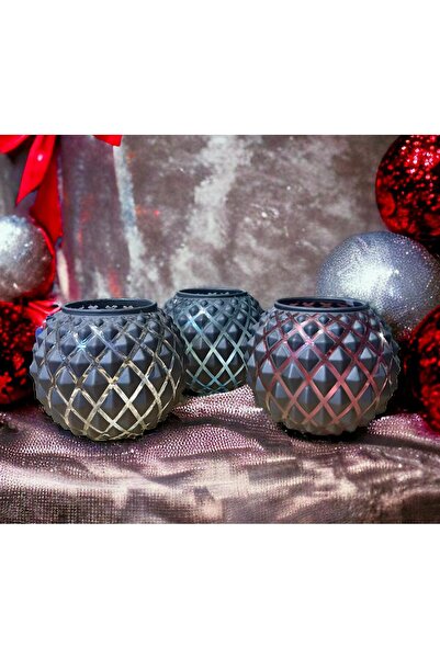 sedoshhomevision مزهرية زجاجية - تصميم قرص العسل الشفاف